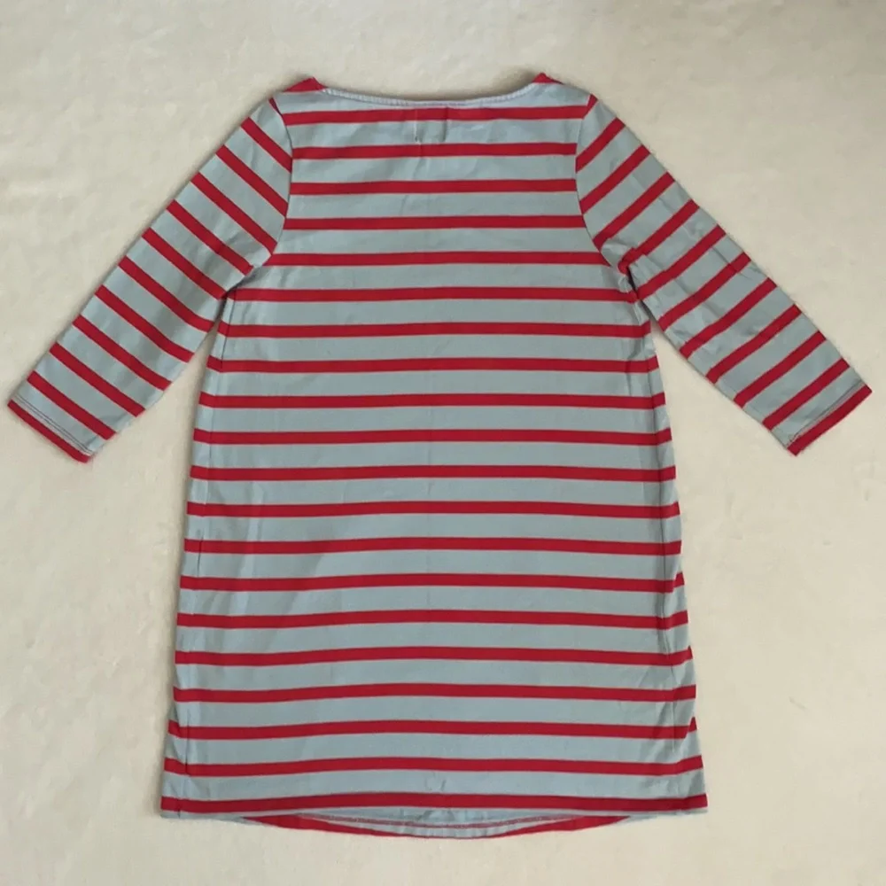 The Nines by Hatch | Cotton 3/4 Sleeve Nautical Stripe Maternity Mini Dress (XS) - Picture 10 of 16